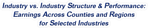 Ohio - Industry vs. Industry Structure & Performance: Earnings Across Counties and Regions for Selected Industries